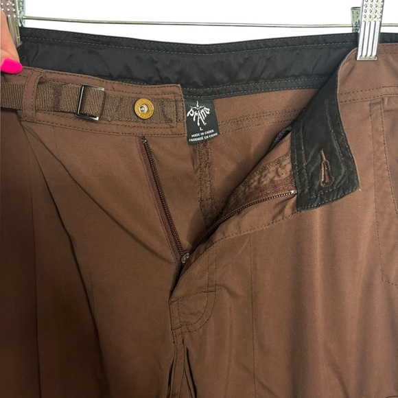 prAna Breathe Belted Hiking Convertible Cargo Pant Mens Large 32 Inseam Brown - Picture 5 of 13